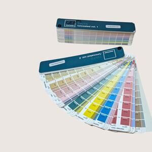1990s Vintage Pantone Tints Uncoated Volumes 1 and 2 Color Swatch Books